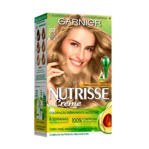 Coloração Nutrisse Creme Louro Pátria Amada 80 Garnier