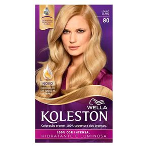 Coloração Koleston Kit Louro Claro - 80