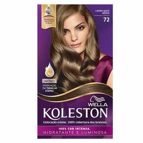 Coloração Koleston Kit Louro Mate Médio - 72