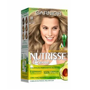 Coloração Nutrisse Creme Louro Paixão Nacional 81 Garnier