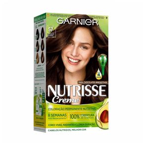 Coloração Nutrisse Creme Chocolate Amargo 57 Garnier