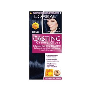 Casting Creme Gloss - Coloração Nutri Brilho Sem Amônia - Preto Azulado 210