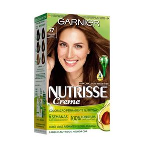 Coloração Nutrisse Creme Chocolate Avelã 77 Garnier