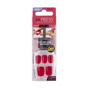 Kiss Ny Impress Ultra Gel Curto Unhas Postiças Autocolantes - Fbip190br
