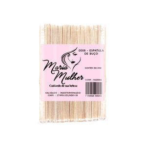 Espátula De Madeira Para Buço Maria Mulher - 100un