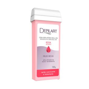 Cera Depilatória Depilart Roll-On - Rosa - 100g