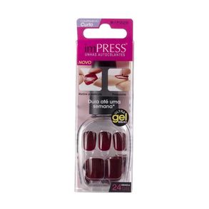 Kiss Ny Impress Ultra Gel Curto Unhas Postiças Autocolantes - Bip220br