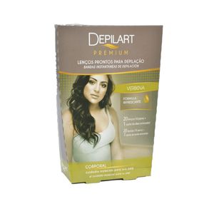 Lenços Prontos Para Depilação Corporal Verbena Depilart 20 Unidades