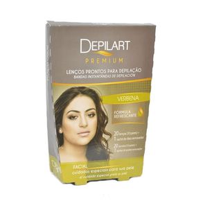 Lenços Prontos Para Depilação Facial Verbena Depilart 20 Unidades