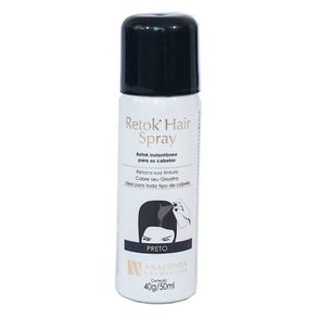 Retoque Capilar Retok Hair Spray Preto Anaconda  40g