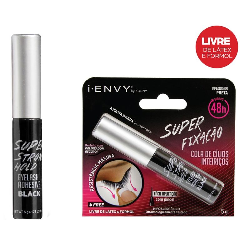 Cola-Para-Cilios-Kiss-Ny-48h-Super-Strong-Hold----Preta