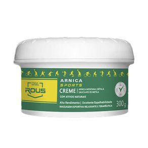 Creme Para Massagem Esportiva D'Água Natural Rous Arnica Sports 300g