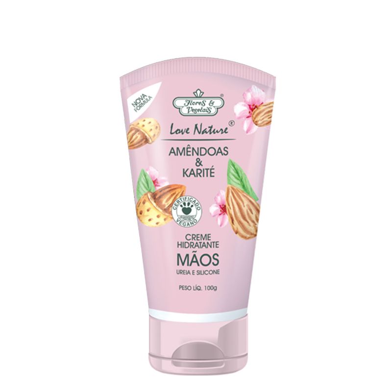 Creme-Hidratante-Para-Maos-Ureia-E-Silicone-Amendoas---Karite-Flores---Vegetais