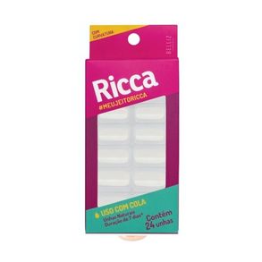 Unhas Postiças Naturais Com Curvatura Ricca Ref 1337