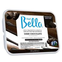 Cera Depilatória Elástica Dark Chocolate E Blueberry Depil Bella 250g