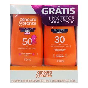 Kit Protetor Solar Kids Cenoura & Bronze