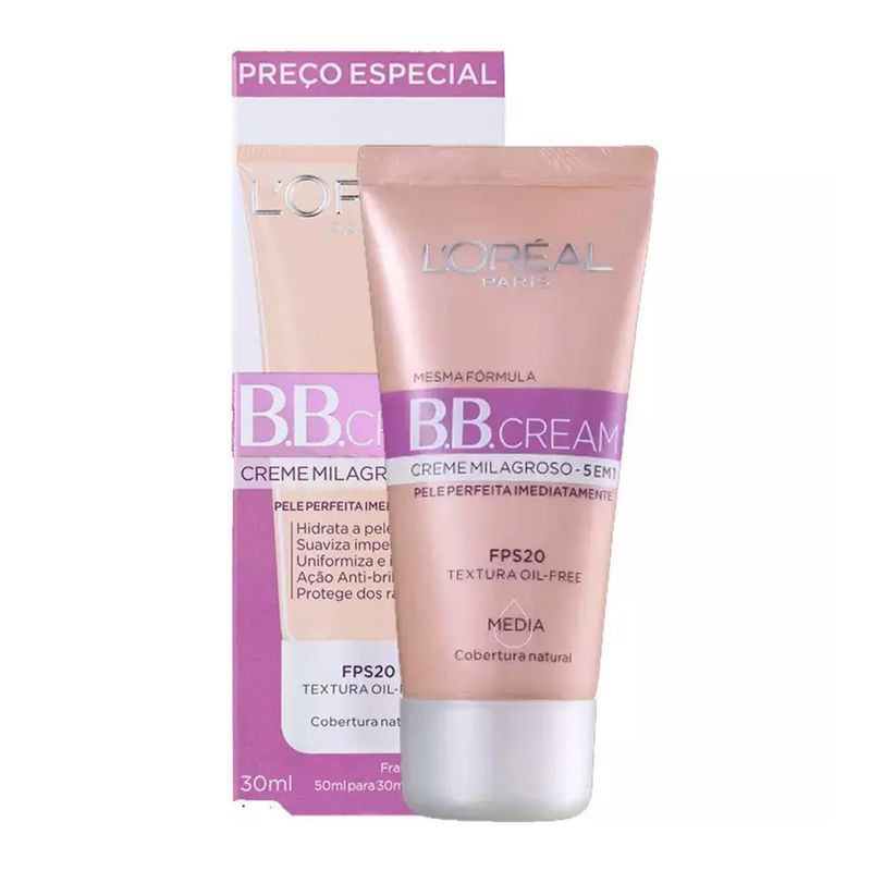 Bb-Cream-Creme-Milagroso-5-Em-1-Morena-Fps20-L¿Oreal-30ml