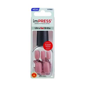 Kiss Ny Impress Color Sea Breeze Médio Unhas Postiças - Bipm081br