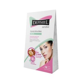 Folhas Prontas Depimiel Para Depilação Facial Sensitive - 16 Unidades
