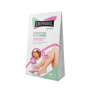 Folhas Prontas Depimiel Para Depilação Corporal Sensitive - 16 Unidades