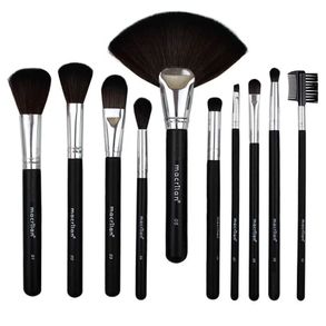 Kit De Pincel Para Maquiagem Kp9-1b Macrilan 10 Pincéis