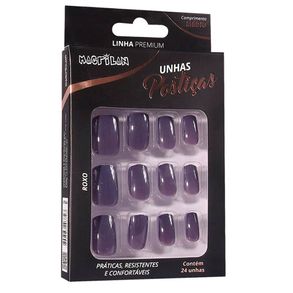 Unhas Postiças Tamanho Médio Roxo Up304a Macrilan