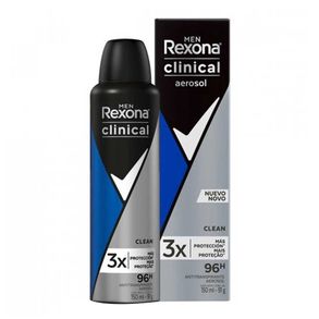 Desodorante Aerosol Rexona Clinical Men Clean - 150ml