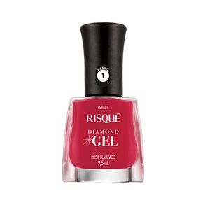 Esmalte Risqué Diamond Gel Rosa Flambado Cremoso - 9,5ml