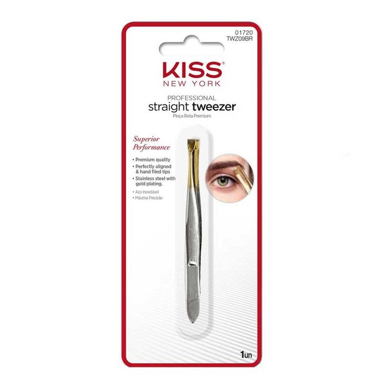 Pinca-Reta-Ponta-Dourada-Kiss-Ny-Straight-Tweezer-Twz09br---1-Unidade
