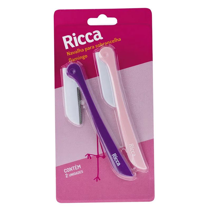 Navalha-Para-Sobrancelha-Flamingo-Ricca-2-Unidades