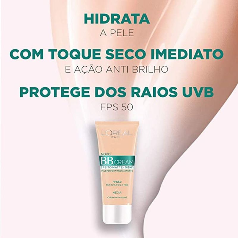 Bb-Cream-Efeito-Matte-5-Em-1-Clara-Fps50-L¿Oreal-30ml