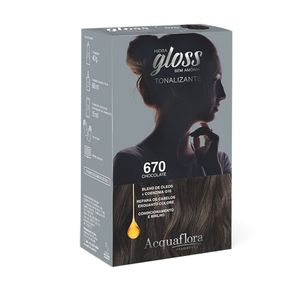 Kit Tonalizante Hidra Gloss Acquaflora Chocolate 670