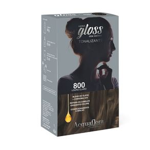 Kit Tonalizante Hidra Gloss Acquaflora Louro Claro 800