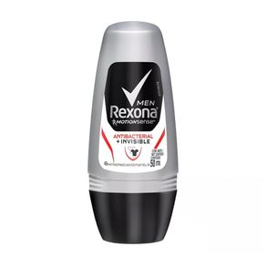 Desodorante Antitranspirante Roll-On Men Antibacterial + Invisible Rexona 50ml