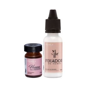 Kit Henna Para Sobrancelha Menela Castanho Claro