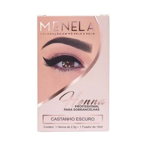 Kit Henna Para Sobrancelha Menela Castanho Escuro