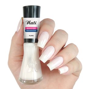 Esmalte Brancos Que Não Mancham Pluma Nati 8ml