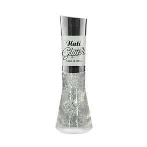 Esmalte Glitter Chuva De Prata Nati 8ml