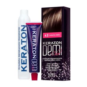 Kit Tonalizante Kert Keraton Demi Castanho Médio 4.0