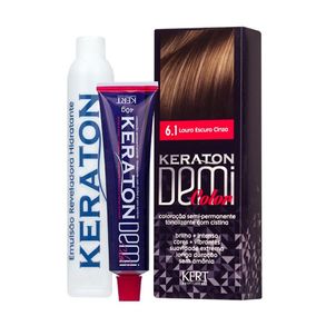 Kit Tonalizante Kert Keraton Demi Louro Escuro Cinza 6.1