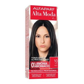 Kit Tonalizante Capilar Alta Moda 1.0 Preto Alfaparf
