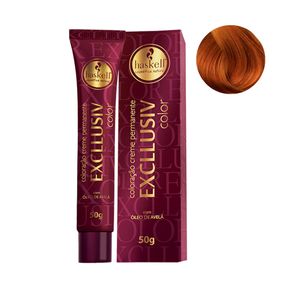 Coloração Creme Haskell Excllusiv 8.34 Louro Claro Dourado Acobreado