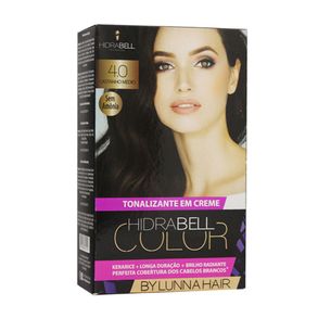 Tonalizante Em Creme Color 4.0 Castanho Médio By Lunna Hair Hidrabell 140g