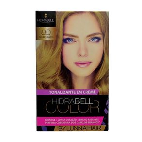Tonalizante Em Creme Color 8.0 Louro Claro By Lunna Hair Hidrabell 140g