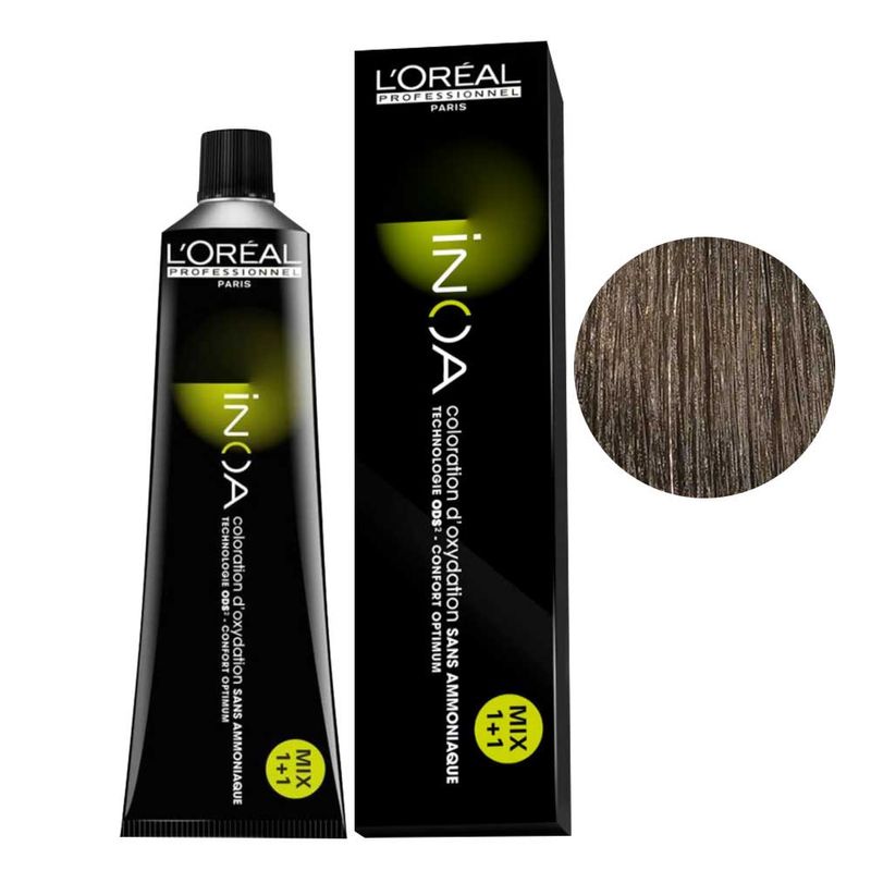 Coloracao-Inoa-7.1-Louro-Acinzentado-Sem-Amonia-L-Oreal-Professionnel