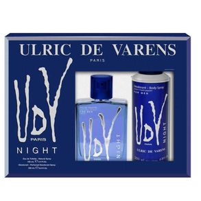 Kit Perfume Udv Night Ulric De Varens Eau De Toilette Masculino 100ml  Desodorante 200ml