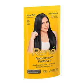 Alisante Capilar Hene Rena Gel Preto Natural Embelleze 180g