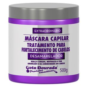 Máscara Capilar Gota Dourada Desamarelador 500ml