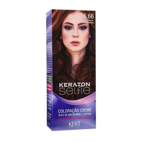 Coloração Keraton Selfie Louro Escuro Vermelho Intenso 6.66