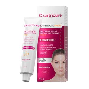 Gel Creme Facial Cicatricure Antissinais Diurno Fps30 50g